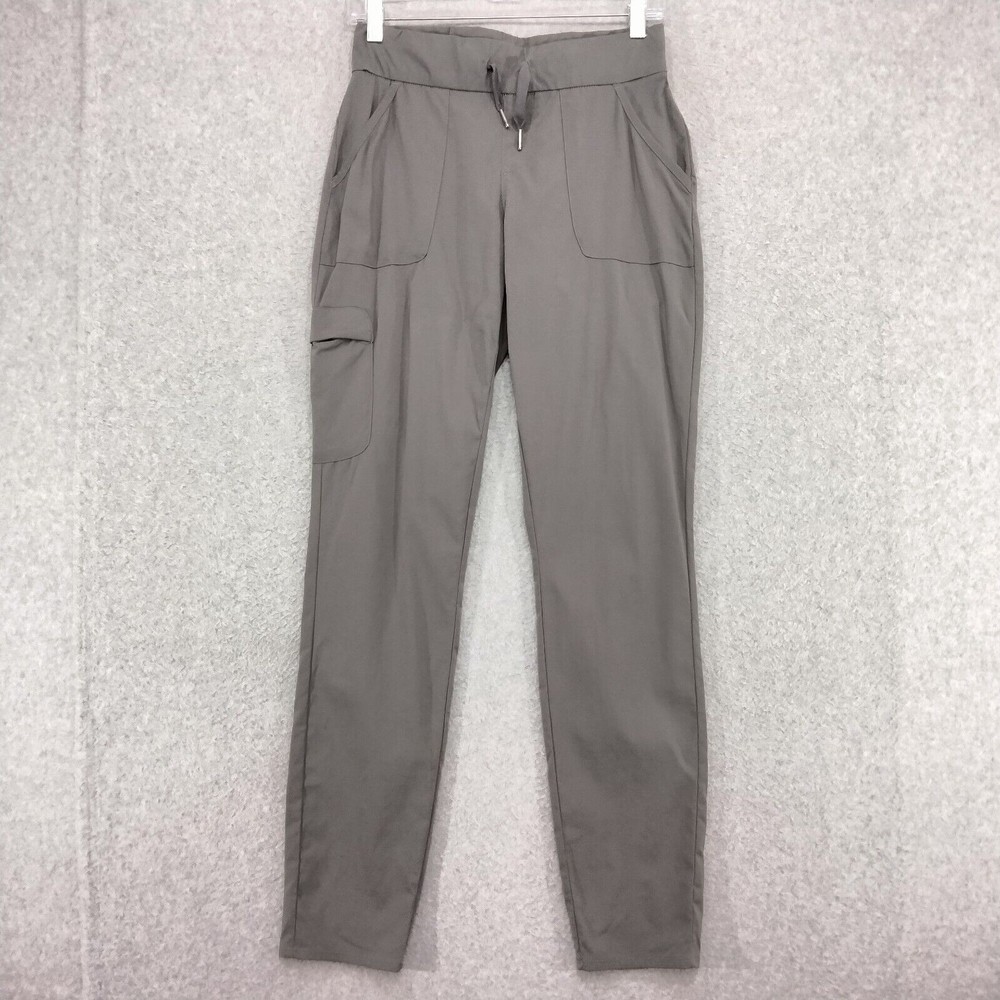 Columbia Omni-Shield Cargo Pants Womens Sz S Dark Gray Pull On Drawstring Hiking